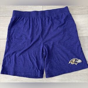 BALTIMORE RAVENS Men’s NFL Athletic Cotton Purple Shorts Size Large